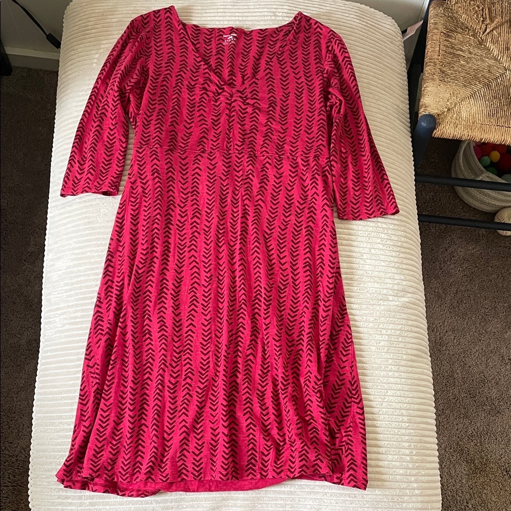 Medium Horny Toad Soft 3/4 sleeve Midi Dress M